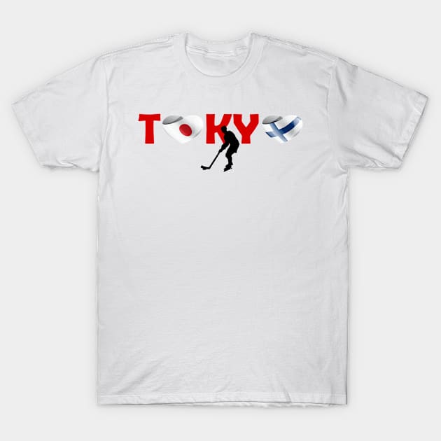 Hockey in Tokyo - team Finland (FI) T-Shirt by ArtDesignDE